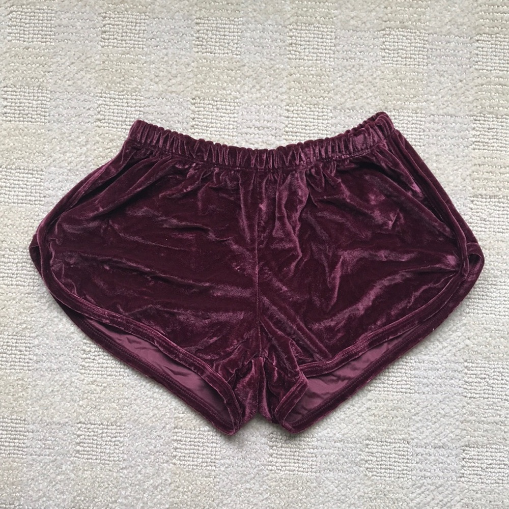 Brandy Red Velvet Shorts
